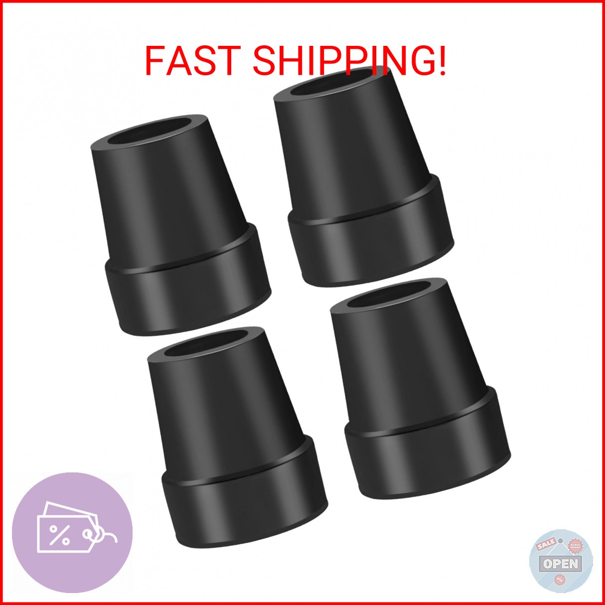 Cane Tips 1 Inch Upgrade Heavy Duty Rubber Walker Accessories Replacement Rubber