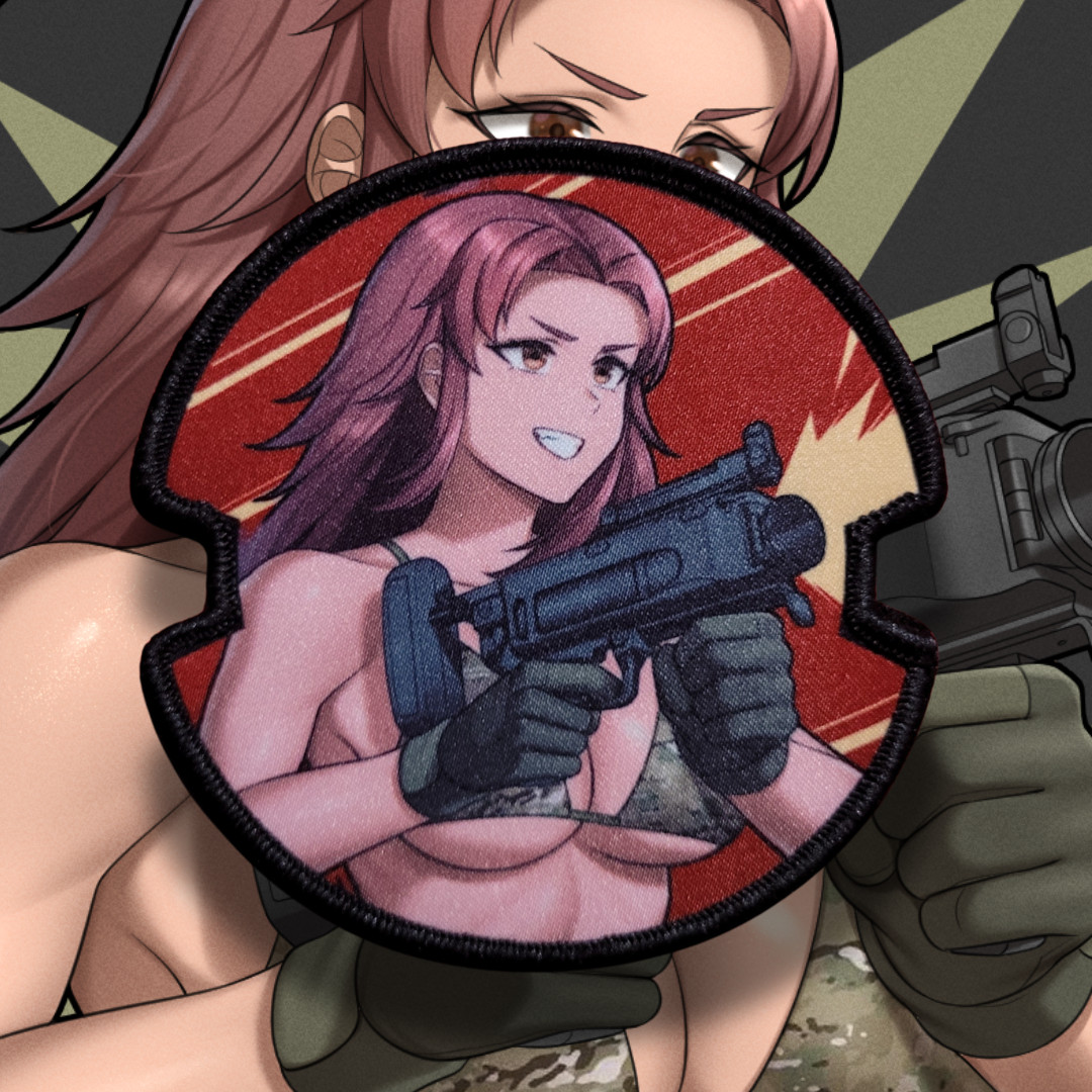 Battlefield Noob Tube weeb waifu anime girl morale airsoft war military patch