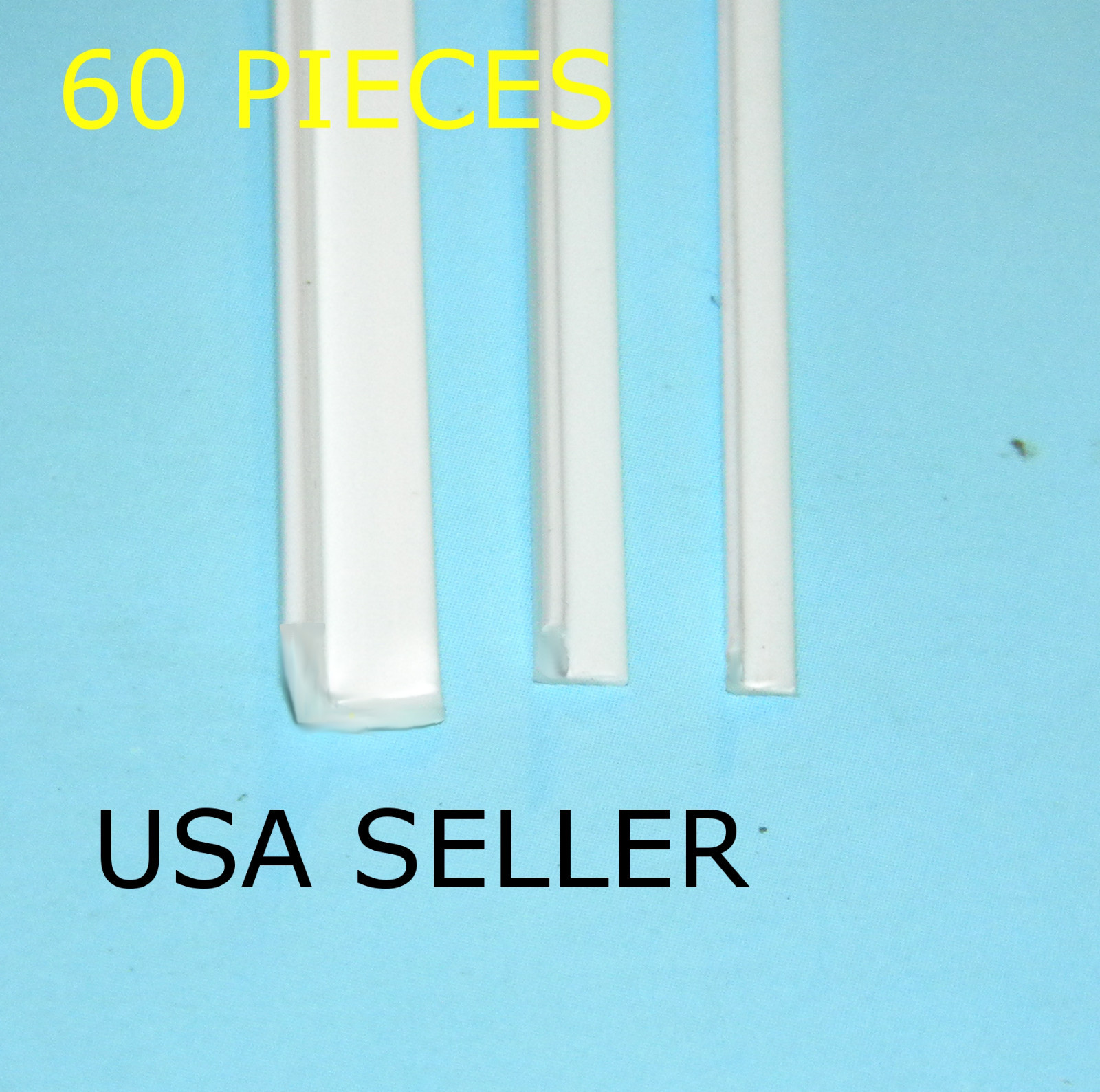 STYRENE ANGLE IRON - 60 PIECE ASSORTMENT - 3 SIZES