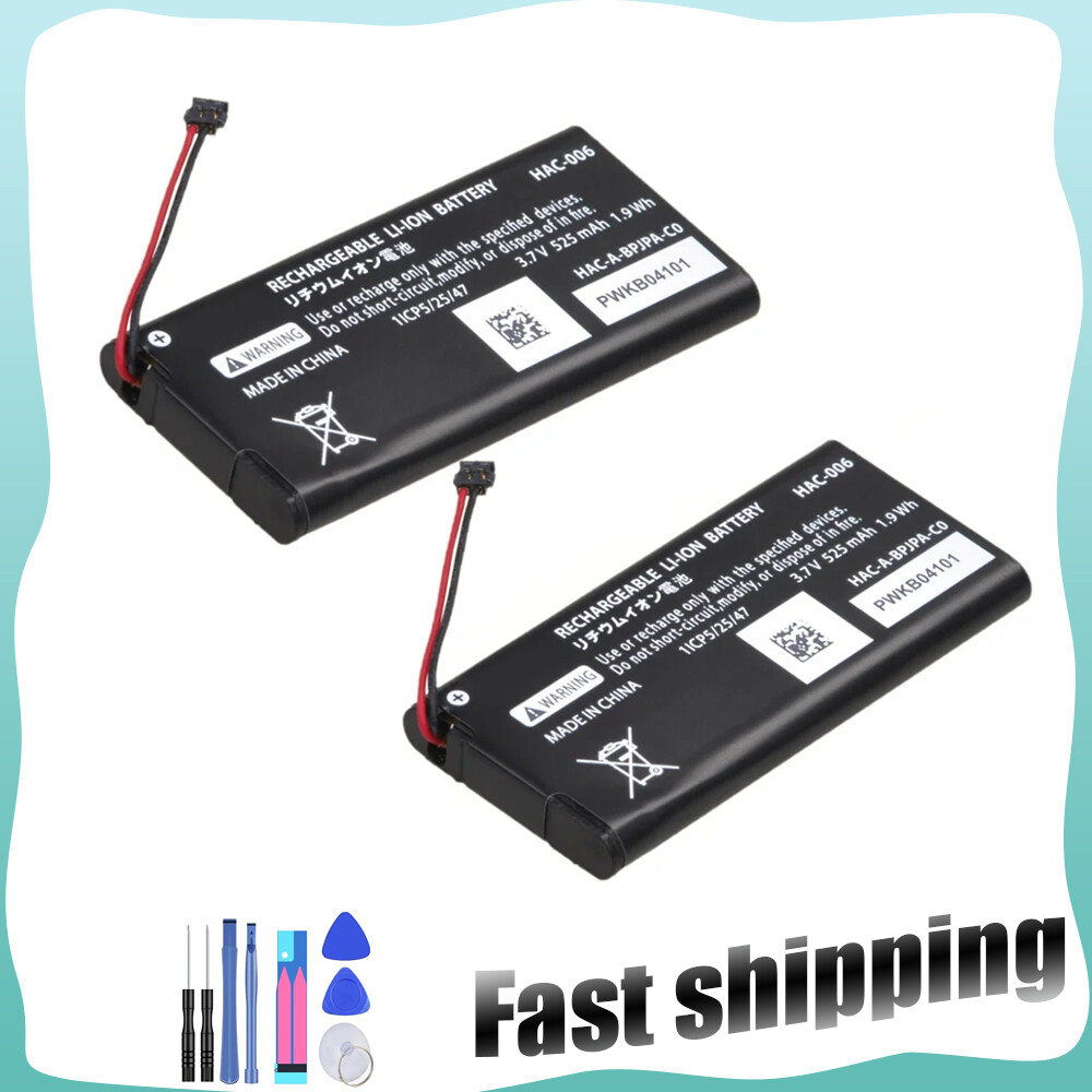 2 x Replacement Battery Nintendo Switch Joy-Con For HAC-006 525mAh Left Right