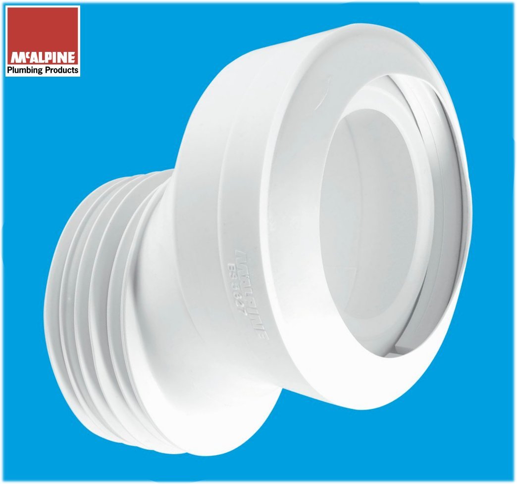 MAC-4A McALPINE Large Offset Pan Connector 40mm Toilet Outlet 40mm Offset