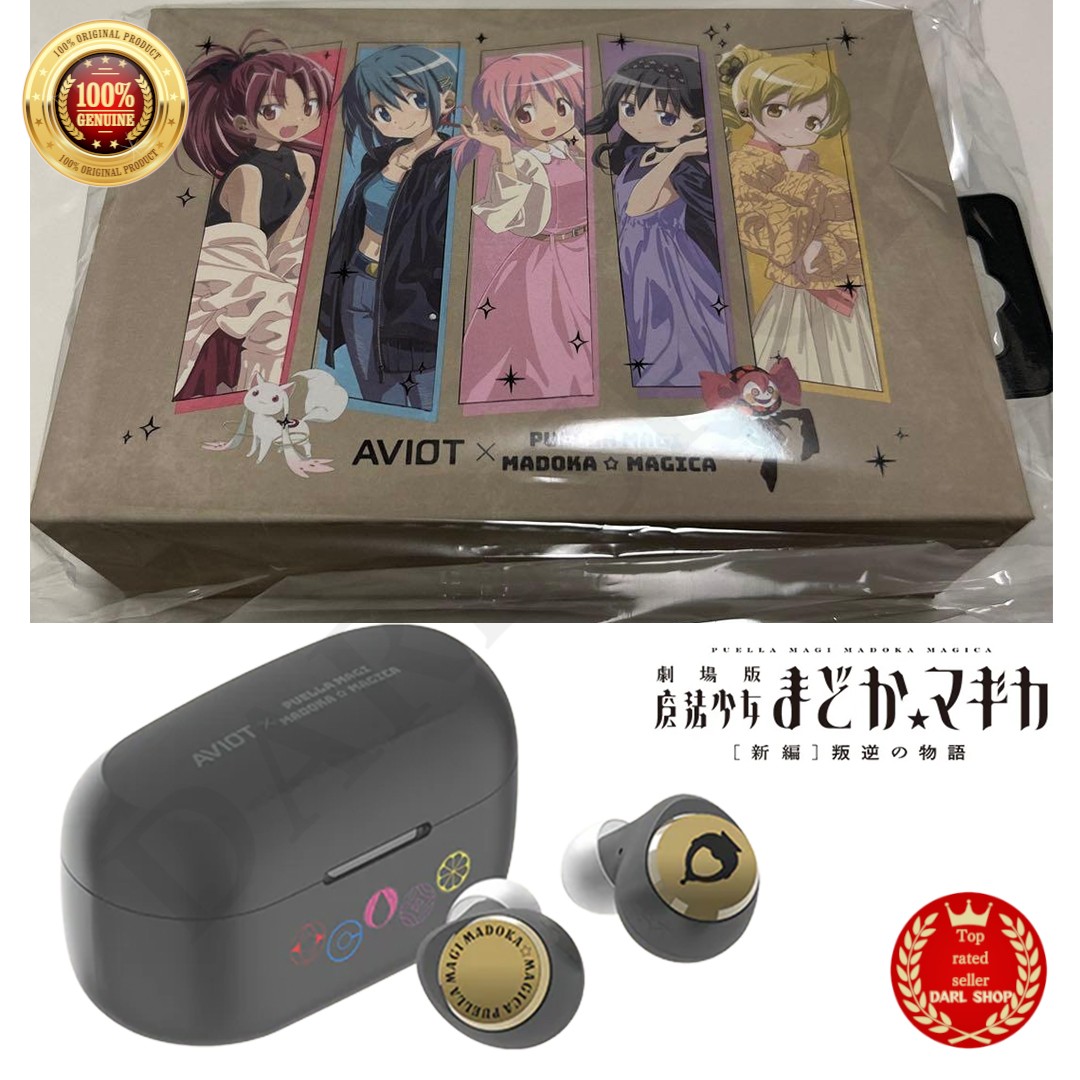 Puella Magi Madoka Magica Wireless Earbuds w/Special Voice AVIOT NEW TE-V1R-MMM