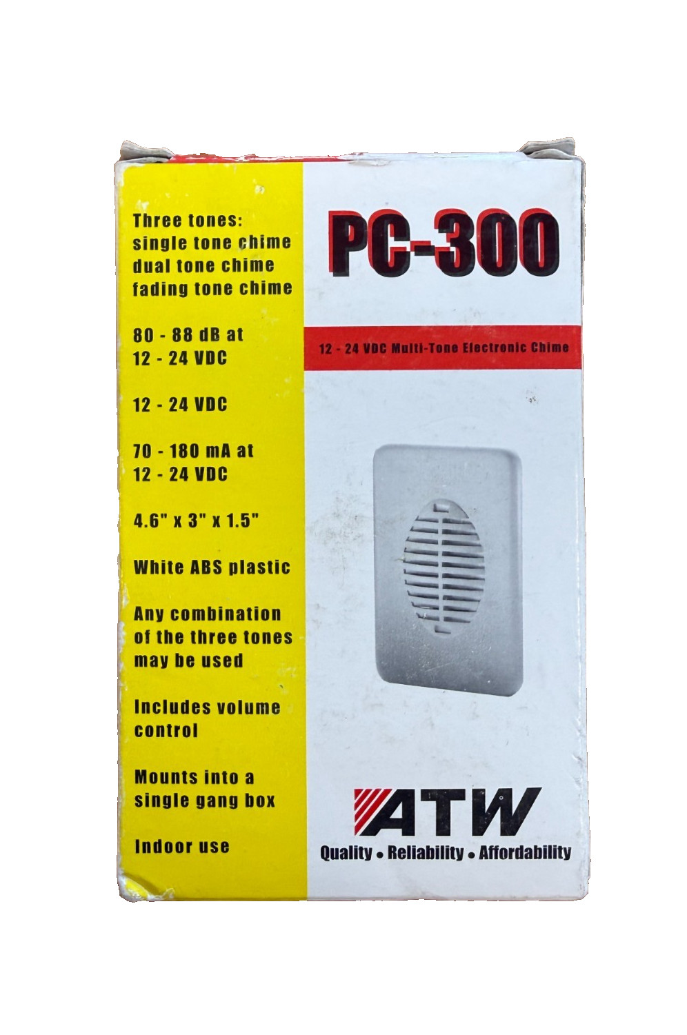 ATW Security PC-300 12 - 24 VDC Multi-Tone Electronic Chime