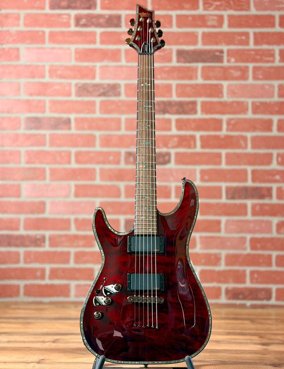 Schecter Hellraiser C-1 Left-Handed Electric Guitar - Black Cherry