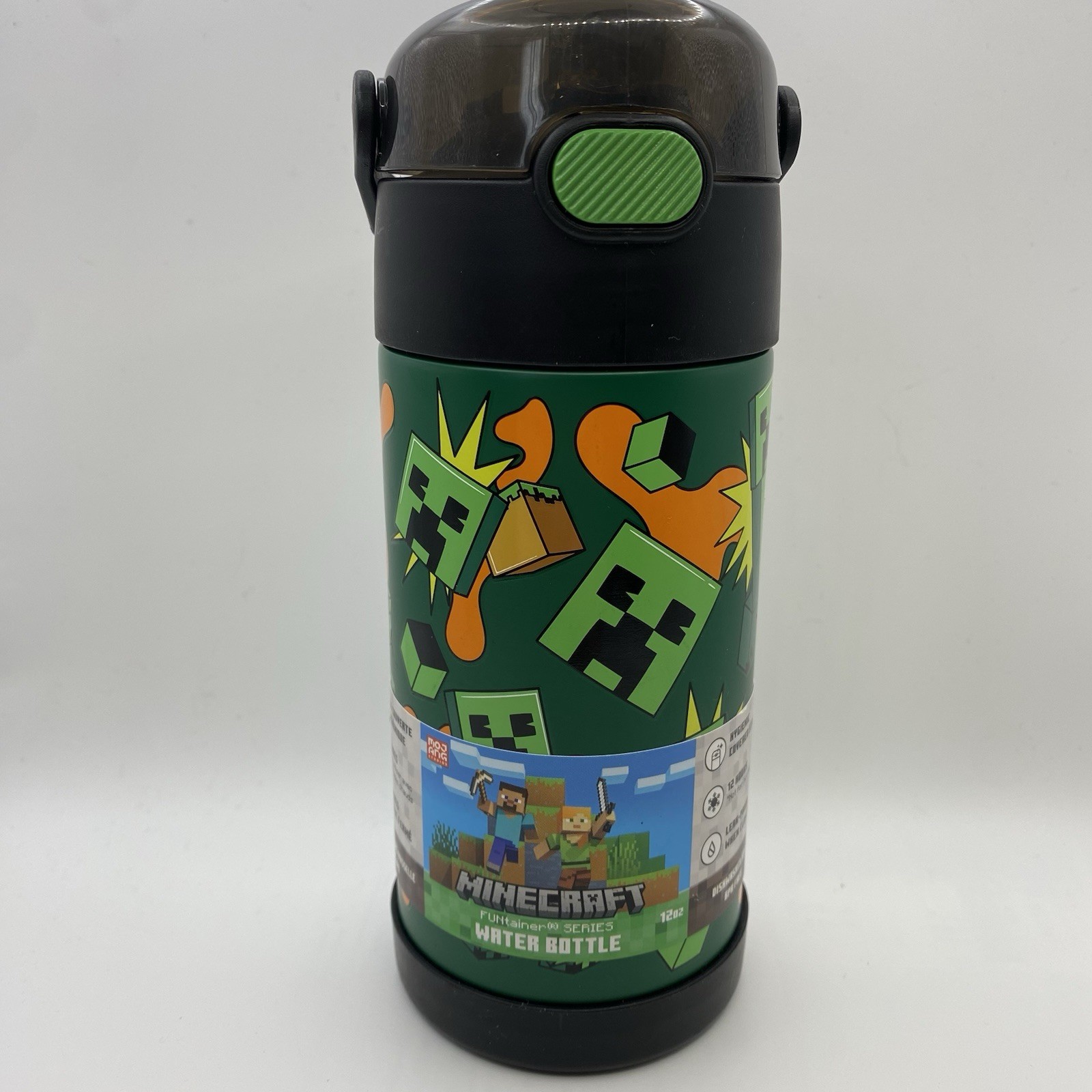 Thermos 12oz Stainless Steel Minecraft Funtainer Insulated Water Bottle for Kids