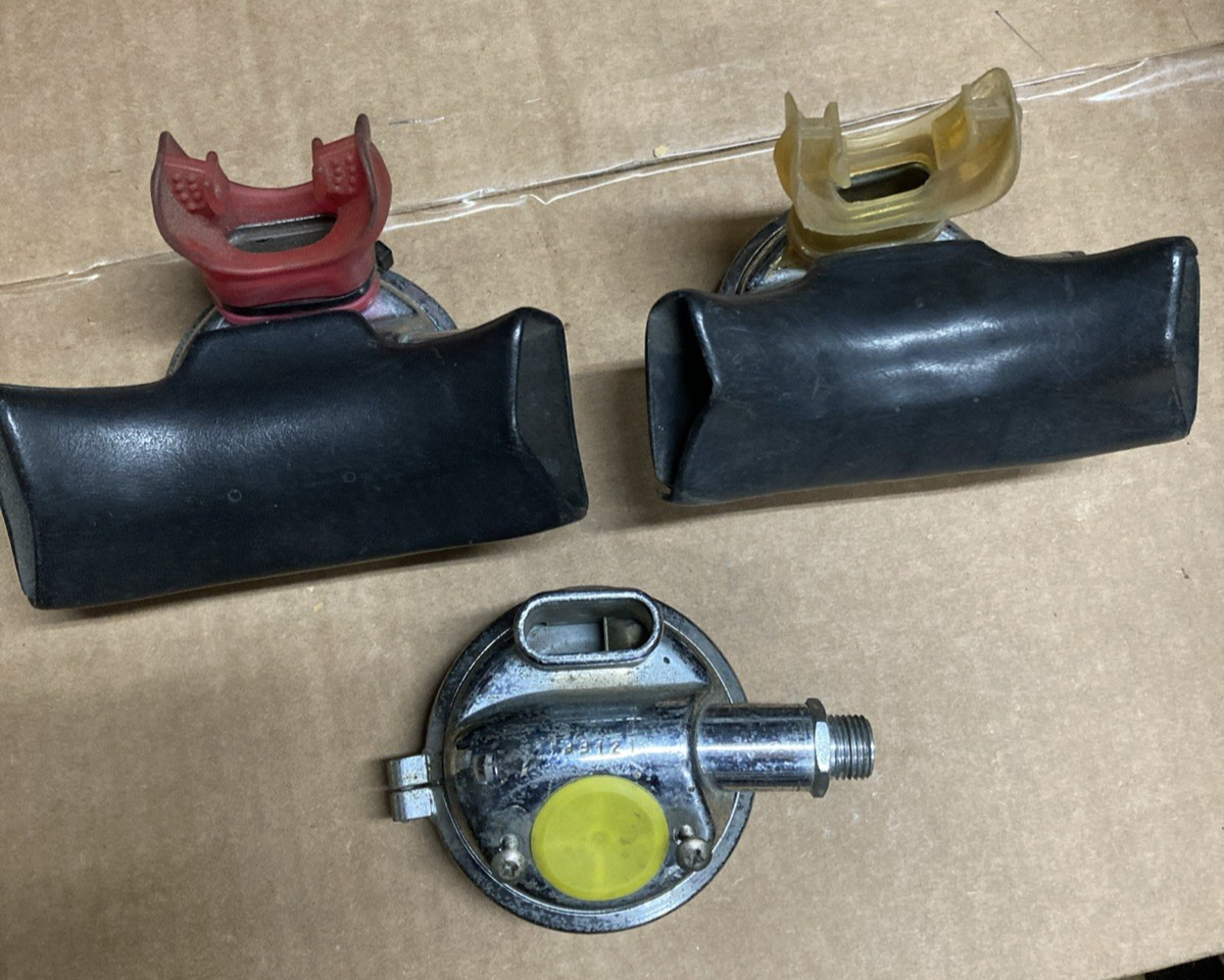 Vintage Steel SCUBA AQUALUNG 2nd Stage Regulators