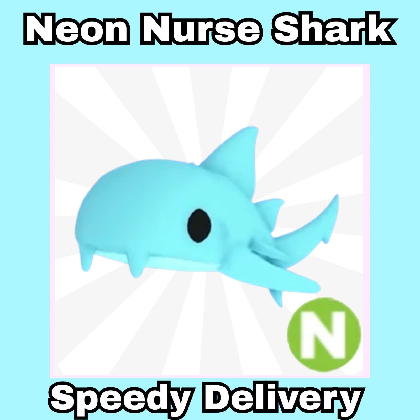 Neon Nurse Shark - Summer Camp!☀️ Adopt your pets TODAY - Speedy Delivery