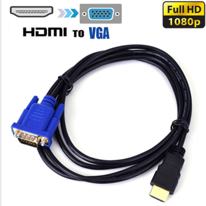 New HDMI Gold Male To VGA Female HD-15 Male 15Pin Adapter Cable 6FT 1080P US