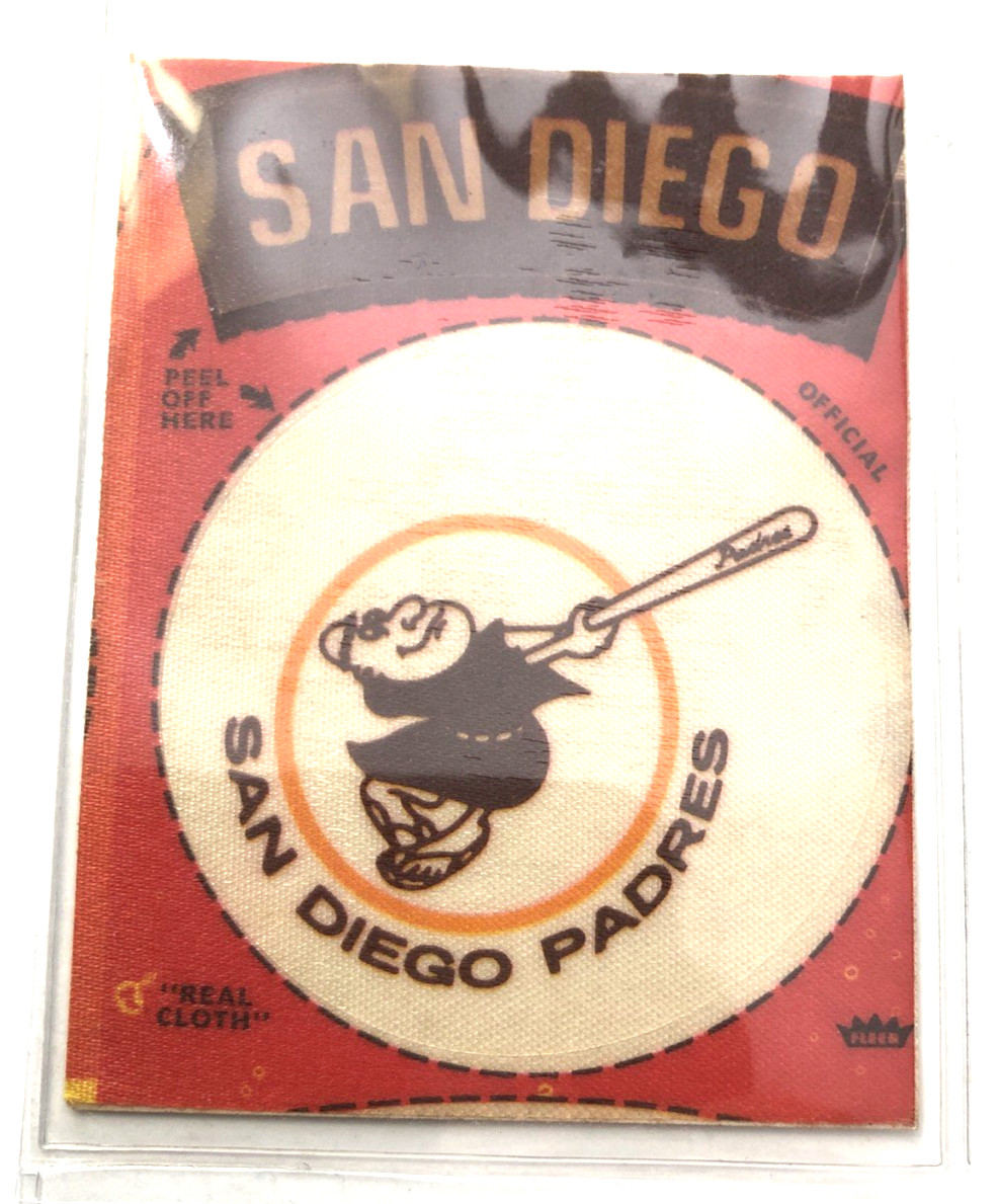 VTG 1960-70's Fleer San Diego Padres Sticker 2.5x3.25"-plastic holder