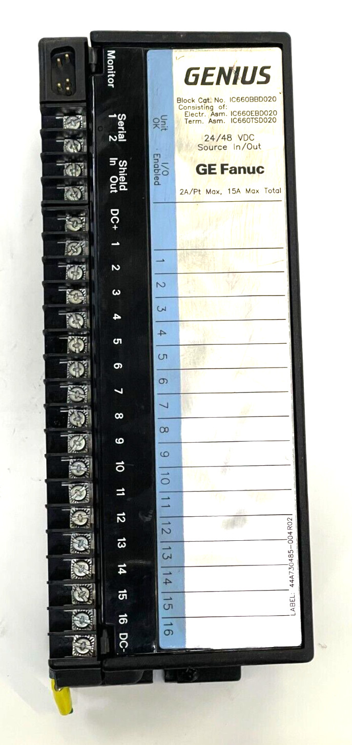 GENIUS GE FANUC 1C660BBD020 BLOCK GENIUS ELECTRIC MODULE