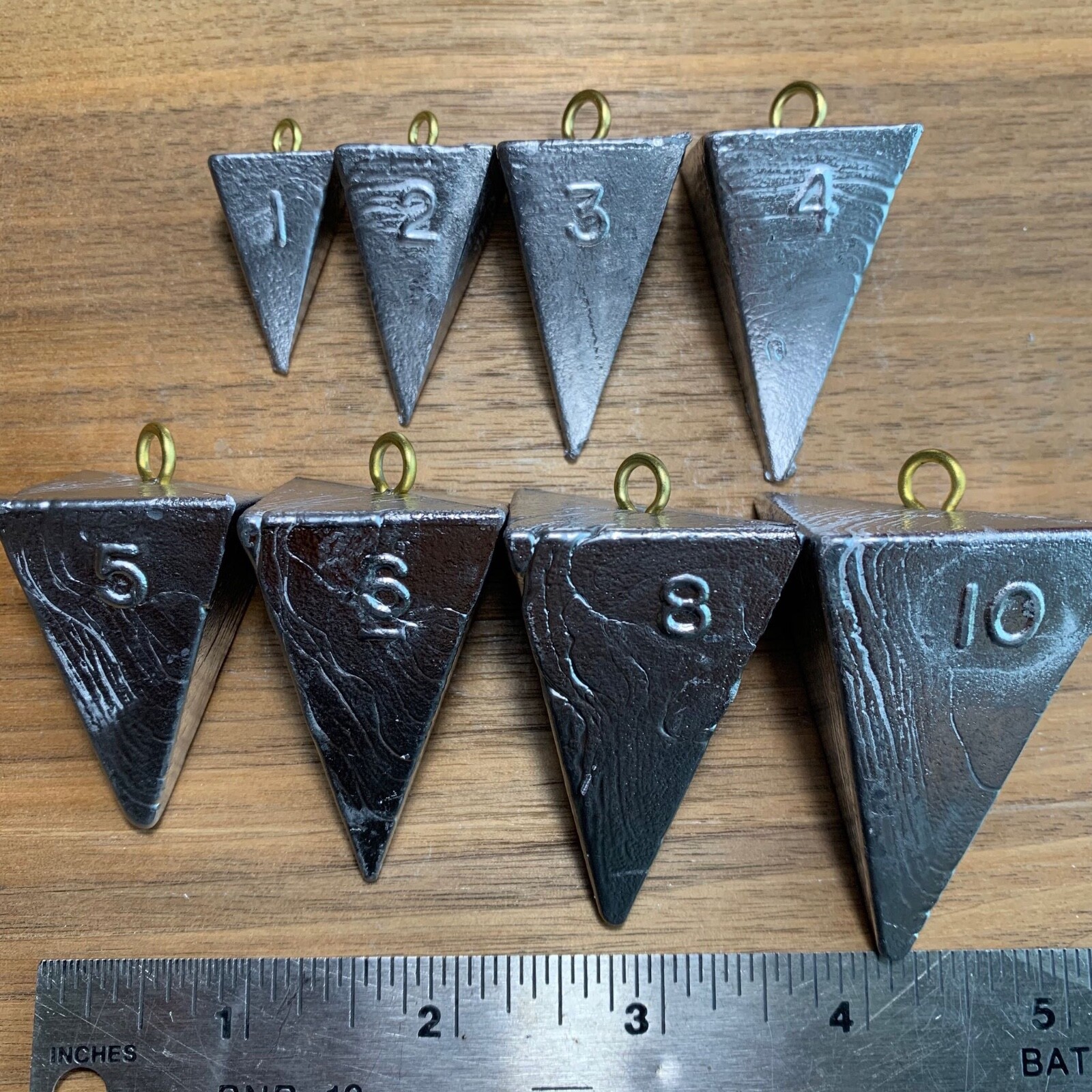 5 lbs - Pyramid Fishing Weights-Sinkers 1,2,3,4,5,6,8,10,16&18oz