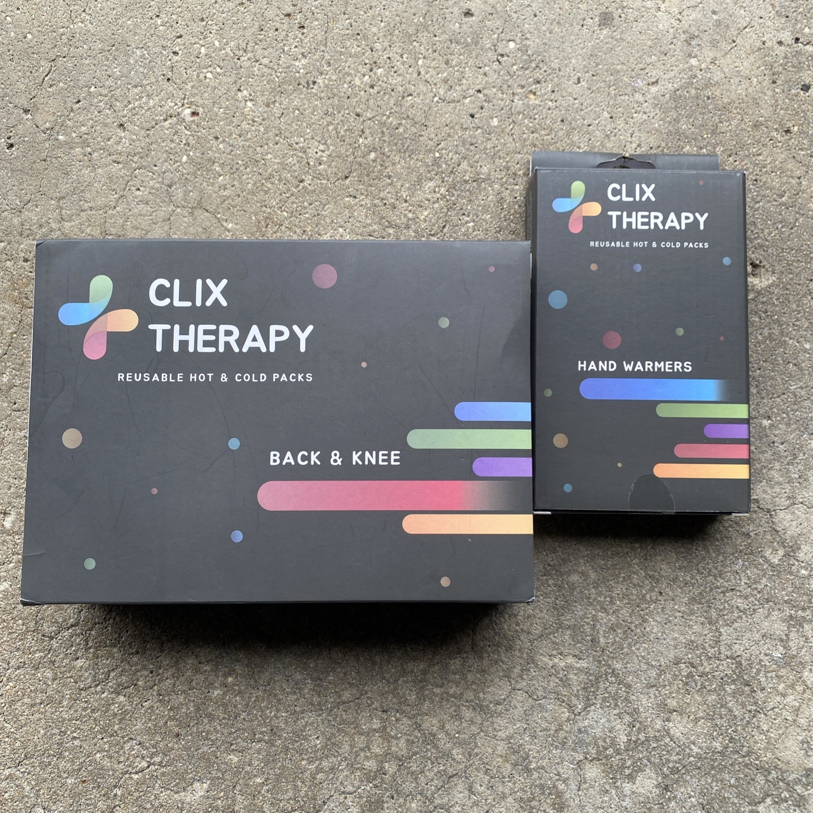 Clix Therapy Back and Knee Pain + Hand Warmers - Reusable Pink Orange