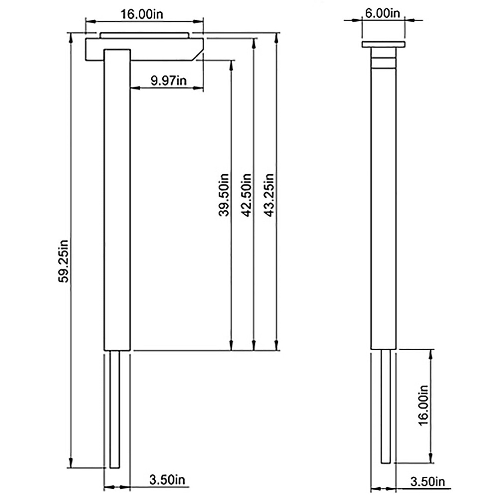 L Mailboxes Dpk000am Drivein Post No Size Aromatic Cedar