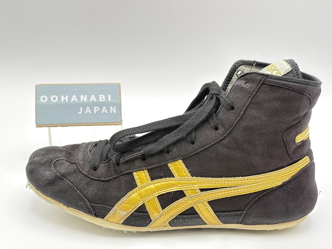 ASICS EX-EO Old model Wrestling Boxing shoes TWR900 US 8 26.0cm Black Gold USED