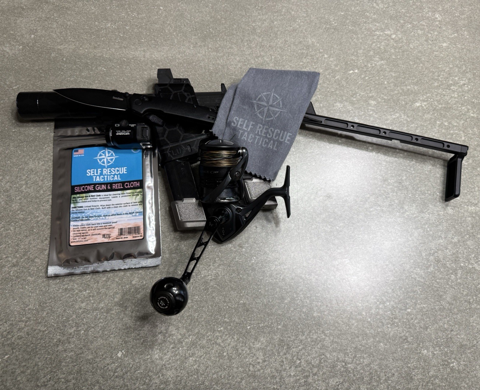 Self Rescue Tactical Silicone Gun And Reel Cloth