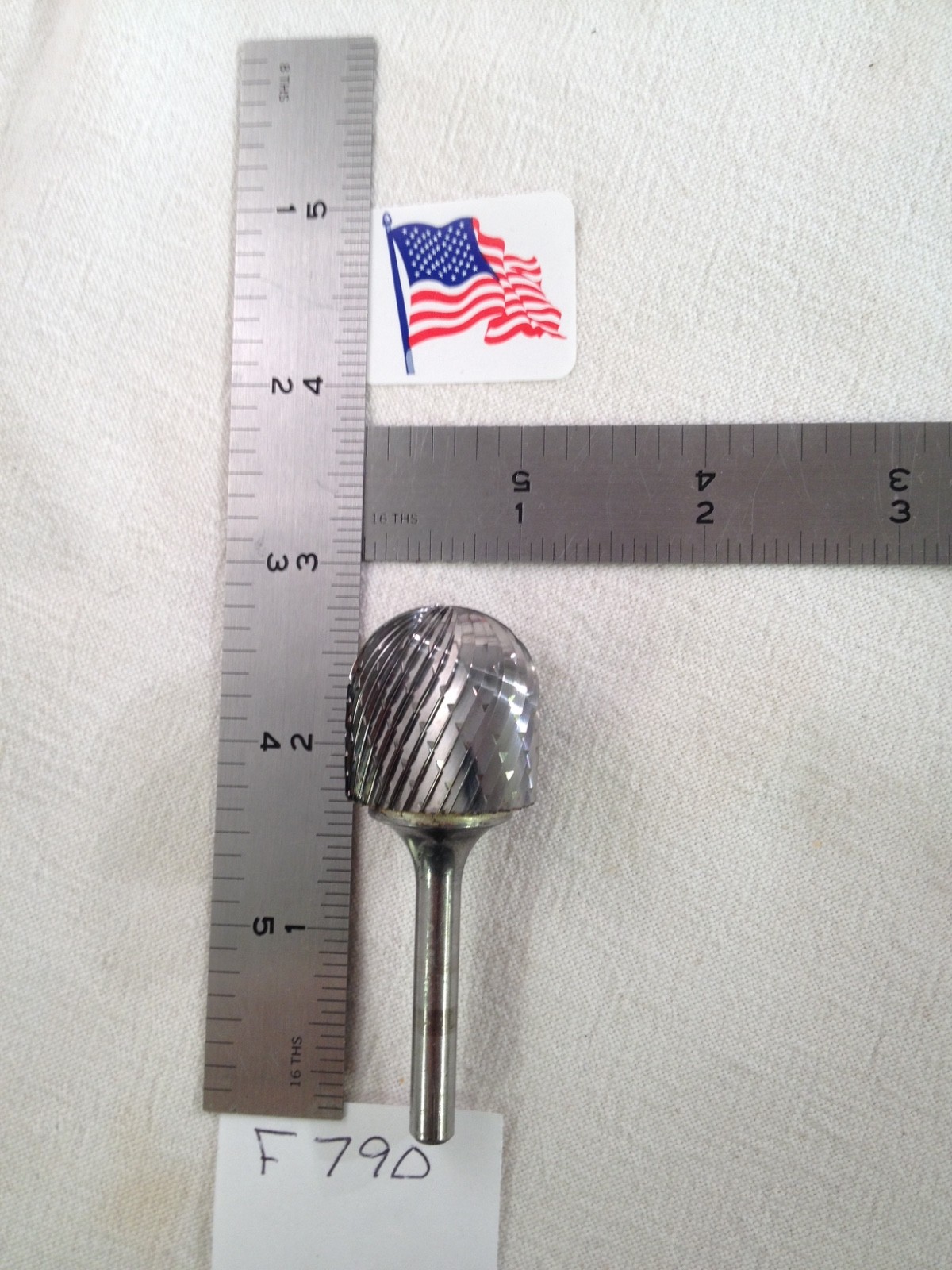 1 NEW FALCON / SGS 1/4" SHANK CARBIDE BURR SC-9 DOUBLE CUT. RADIUS END (F790)