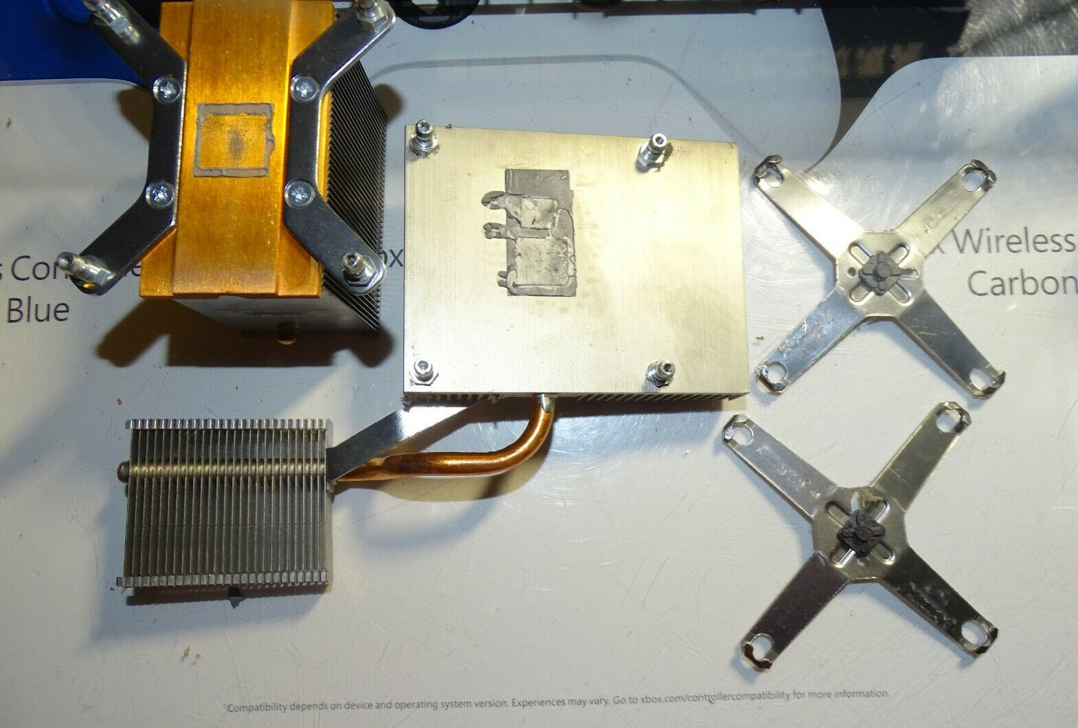 Xbox 360 PHAT ^METAL WEAR^ Double Heat Sink-Style Set #4 w/ Double X Clamp-READ
