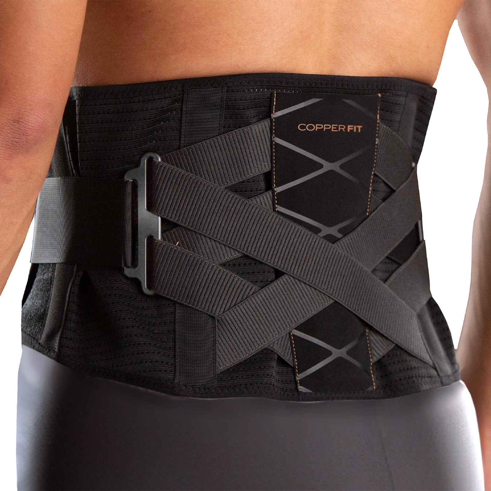 Copper Fit X-Back Brace for Lower Back Pain, Lumbar Support (2XL/3XL)