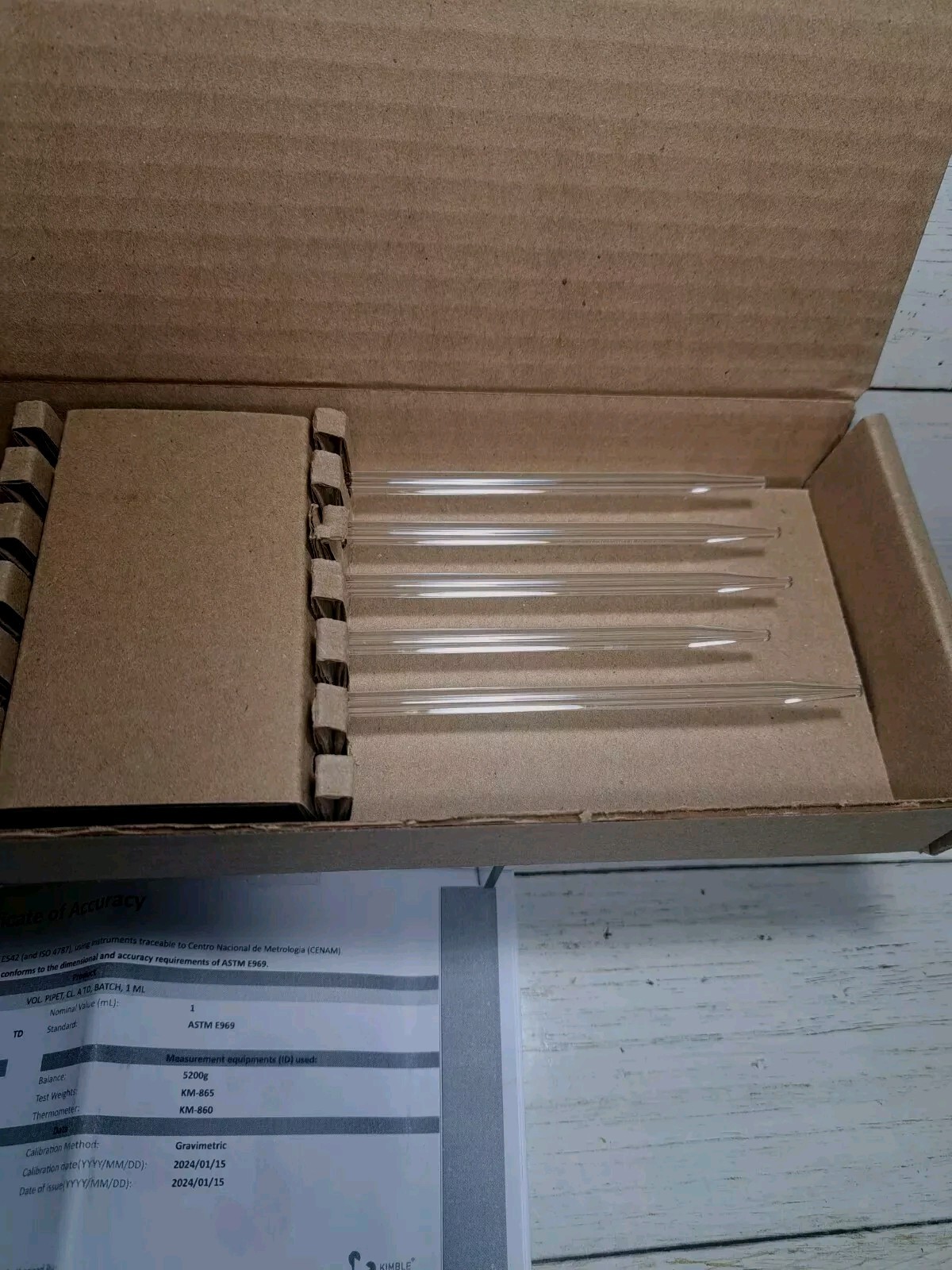 Volumetric Pipette Class A, LG-9350-101 Color-Coded, 1mL 5 Pack