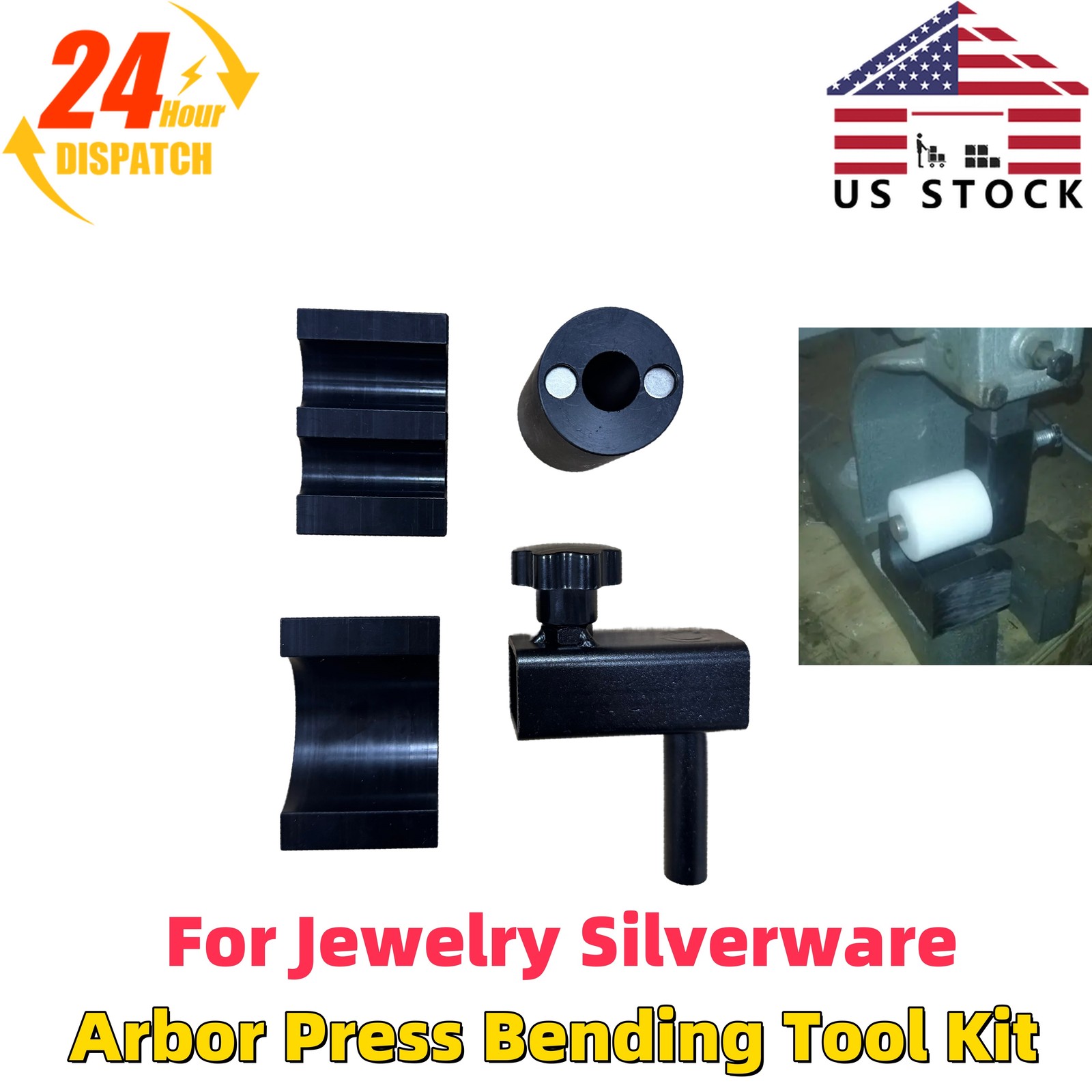US For Silverware/On One Ton Arbor Press w/ a 1"Shaft Arbor Press Bending Tool