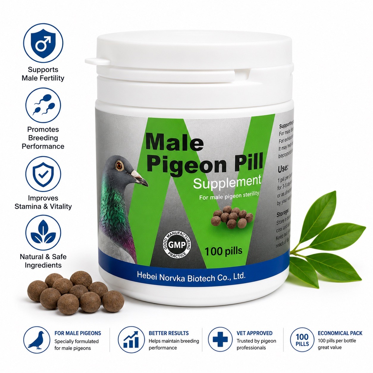 Pigeon Male Pills Supplement for Birds