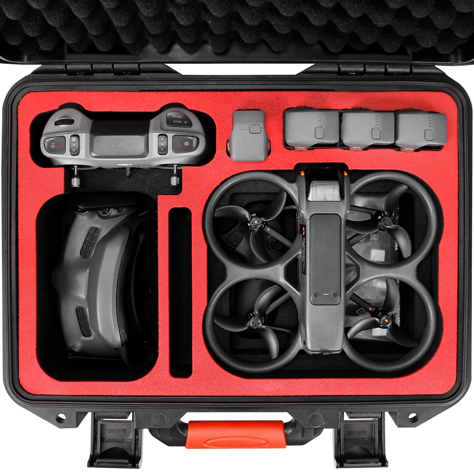 FPVtosky Hard Case for Avata 2 Drone Combo, Waterproof Carrying Case,