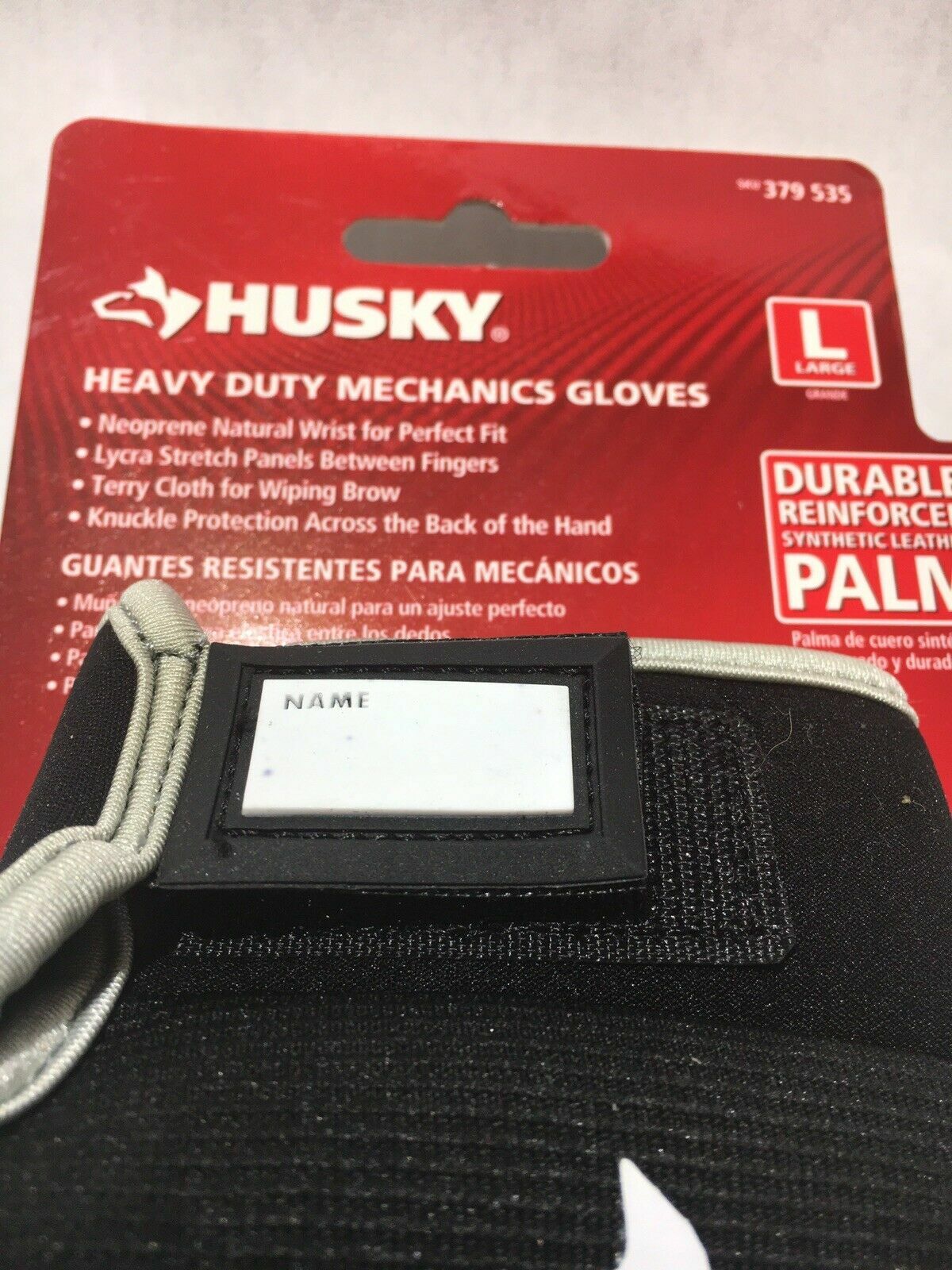 Husky Heavy Duty Mechanics Work Gloves Pair Size Large