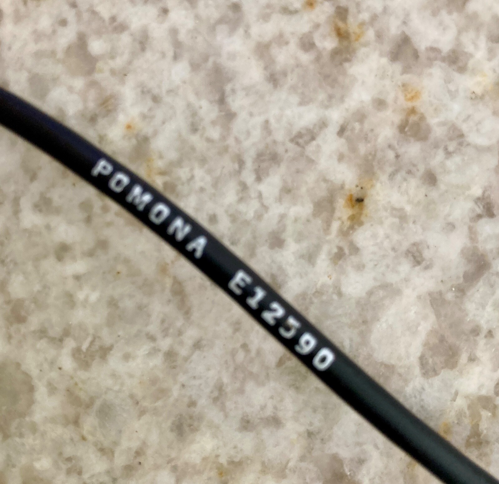 Black Negative Pomona Stackable Sheathed Power Lead (E12590)