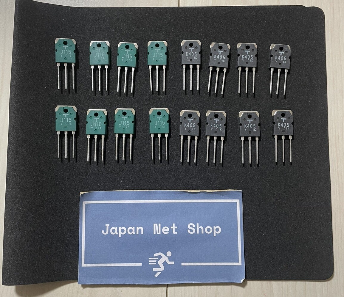 8 Pairs(16PCS) 2SK405-Y / 2SJ115-Y NOS Genuine TOSHIBA  Made in Japan MOSFET