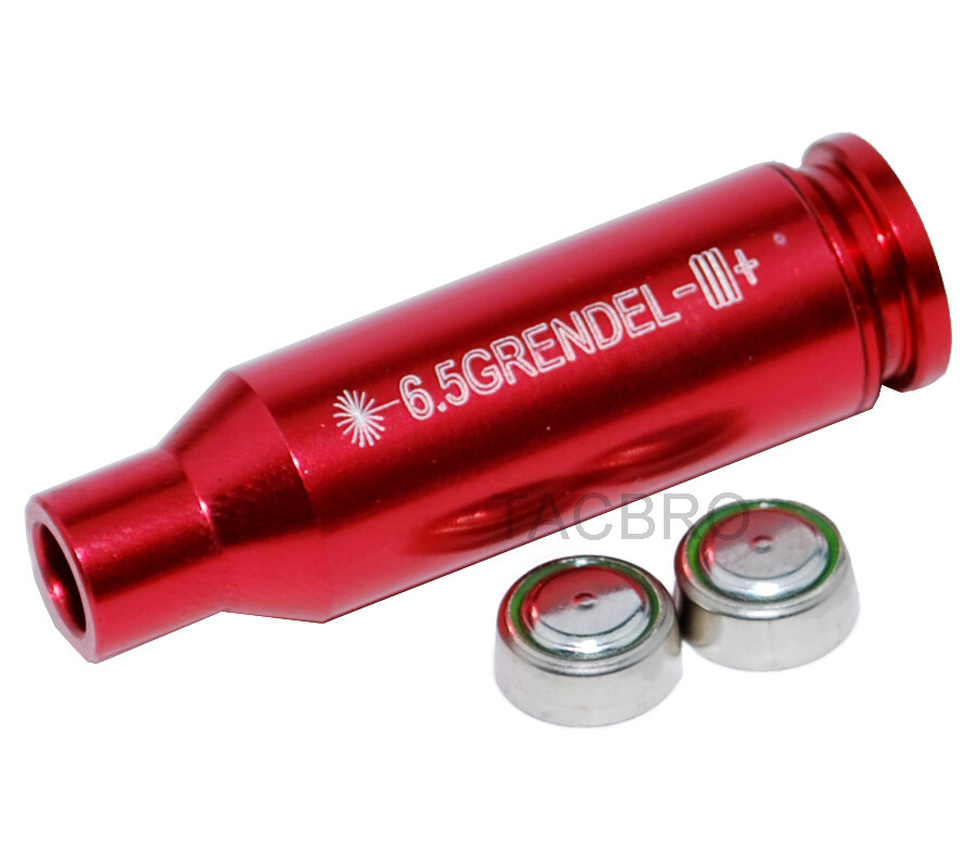 6.5 Grendel Red Laser Bore Sighter, Aluminum Red Anodized Finish