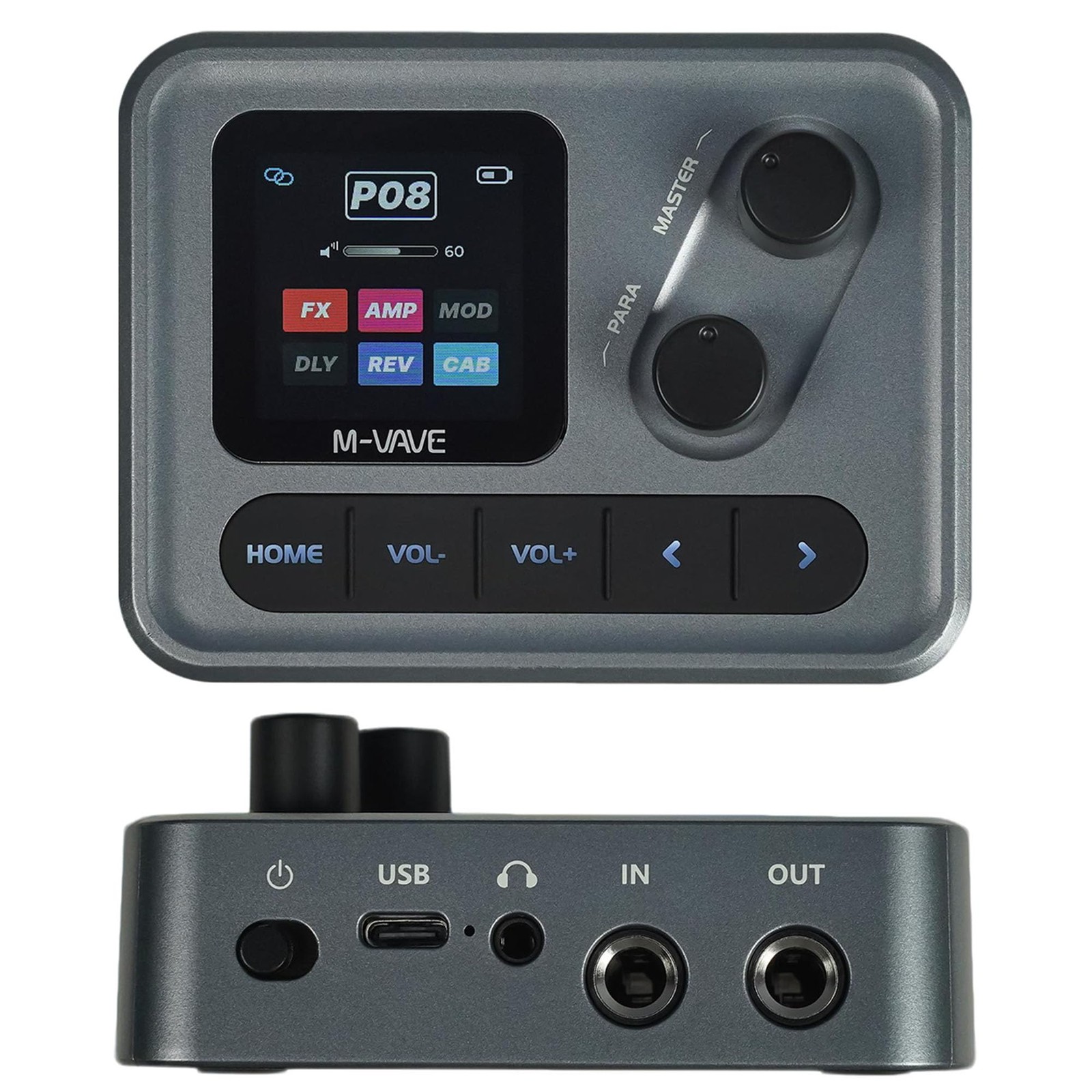 M-VAVE Pocket AMP Multi Effects Pedal Processor with 6 Modules, 80 Editable E...
