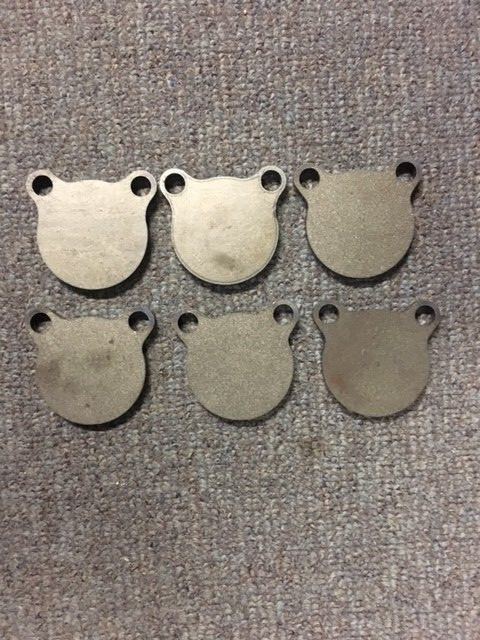 AR500 Steel Targets Hanging Gong 2" x 1/4 Set of 6 Double Ear Plates! USA MADE!