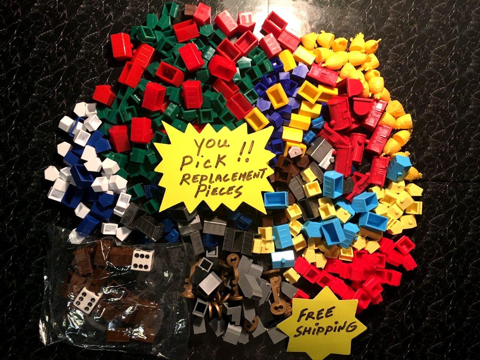 Monopoly  Houses and Hotels   YOU PICK   Game Replacement Pieces   FREE SHIPPING