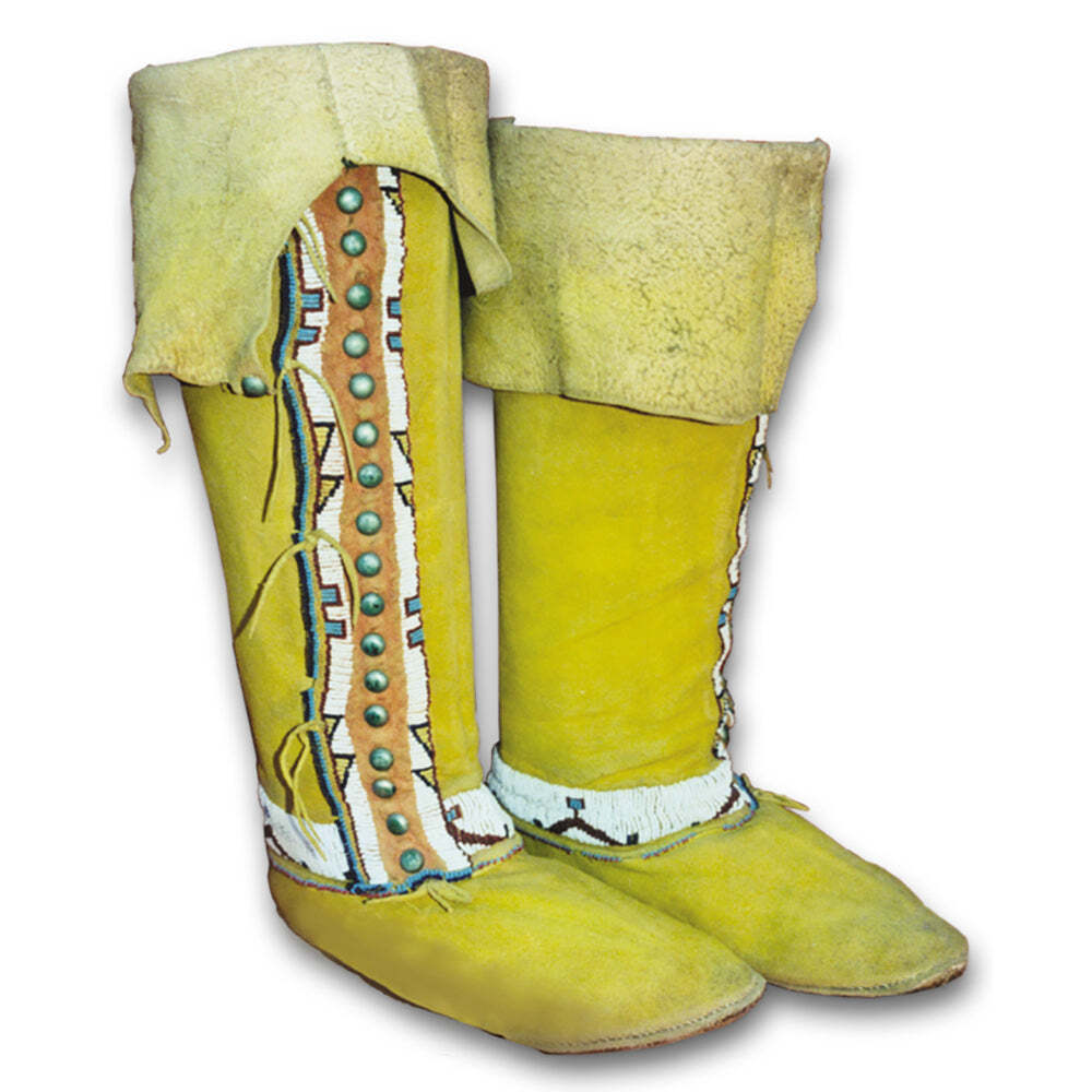 Native American High Top Moccasins Pattern Make Your Indian Knee High Moccasins