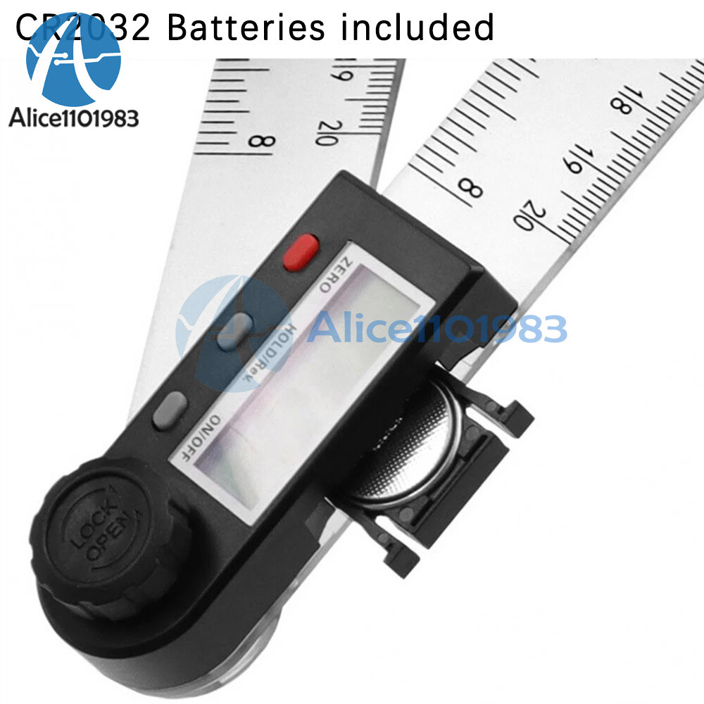 2 in 1 Folding Digital Angle Finder Ruler 0-360° Protractor Measure Gauge Tool