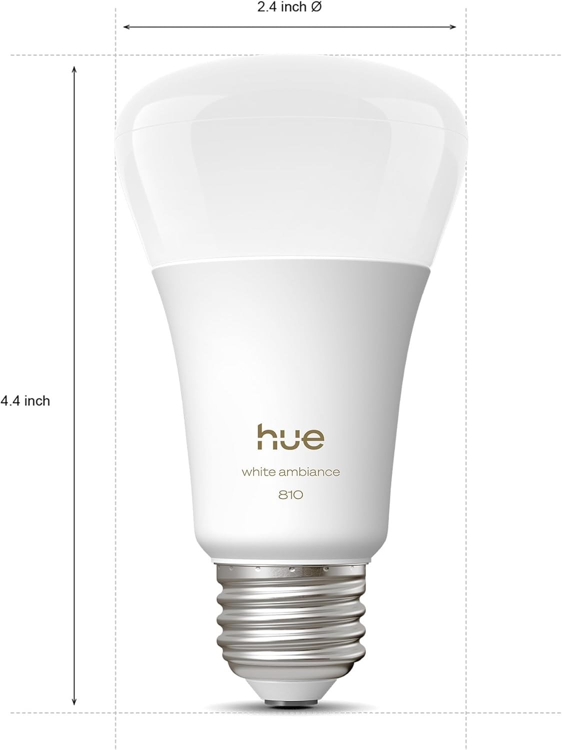 Philips Hue WhiteAmbience A19 E26 Smart LED Bulbs 2-Pack – New