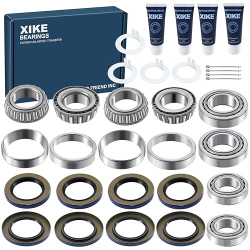4 Set Fits 5,200-6,000 lb Axles Trailer Wheel Hub Kit, 25580/20 ＆ 15123/245