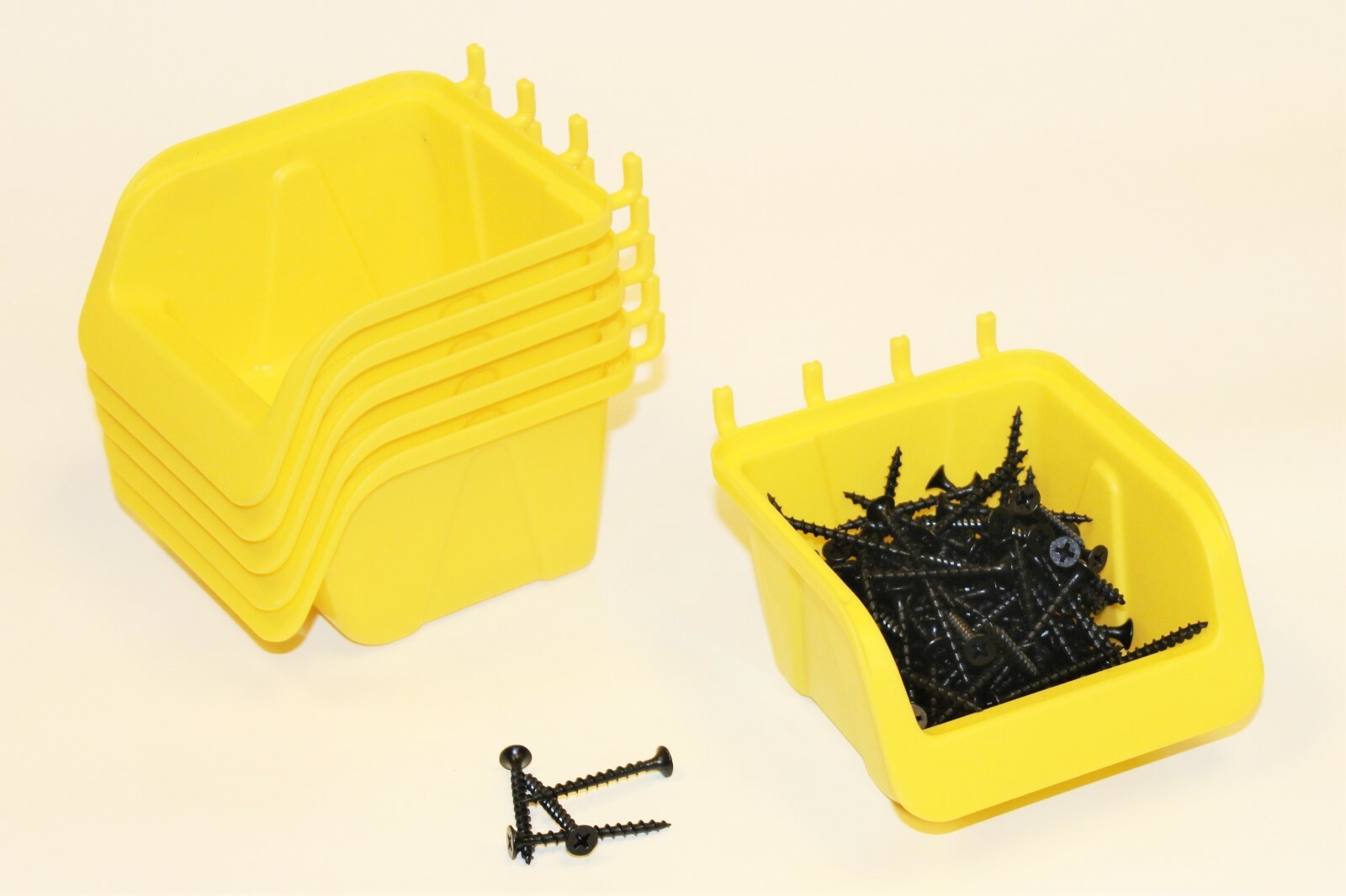 Pro 75 Peg Hook Kit & Bins - Shelf Hanger Garage Storage Pegboard Hanging Set