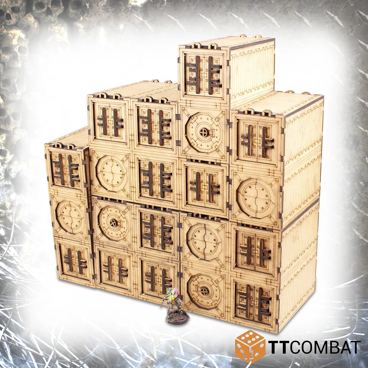 TTCombat TTSCW-SFG-166 Goliath Container Wall (Sci-Fi Gothic) Terrain Kit