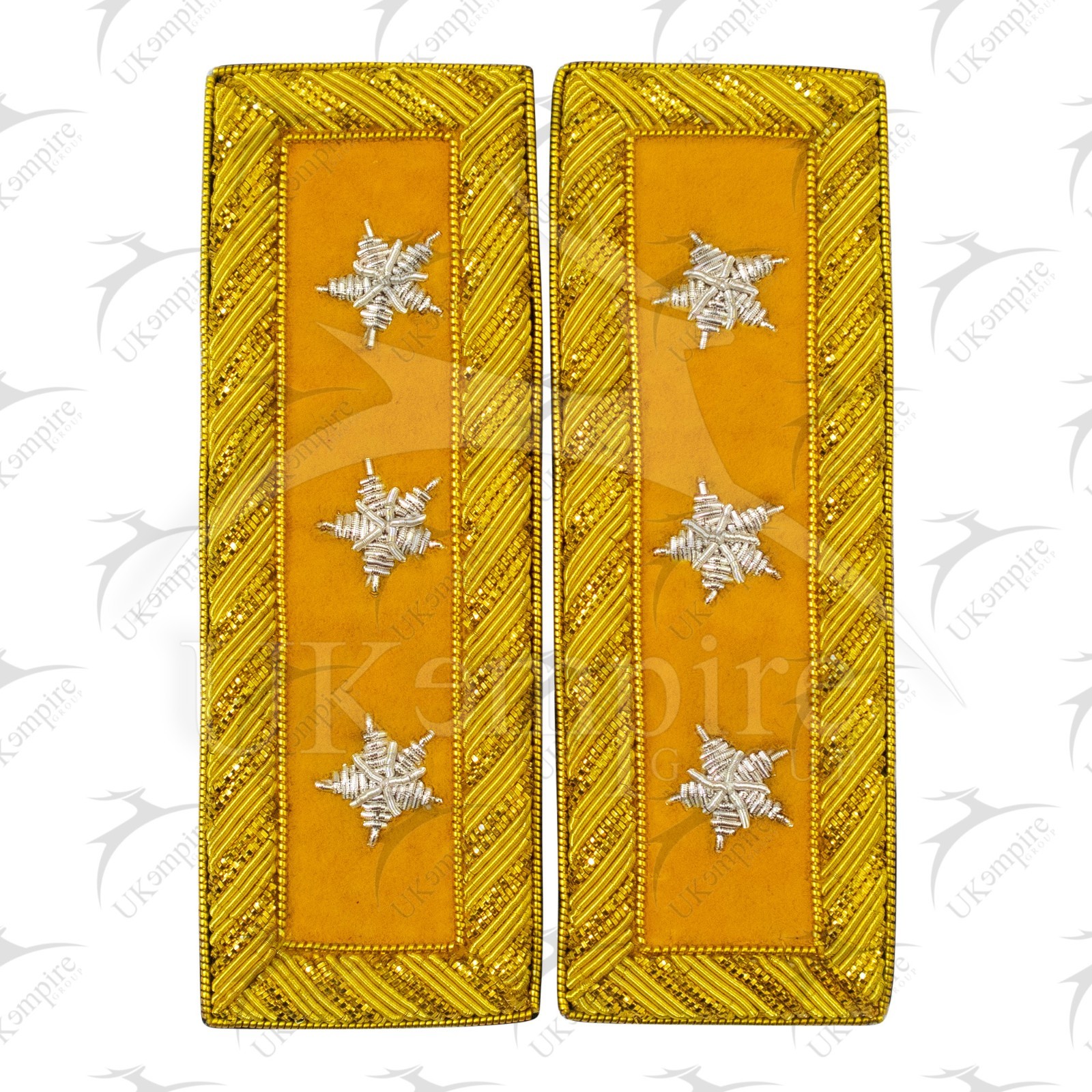 Civil War US Officer Shoulder Boards Lieutenant General (Three Star) Cavalry