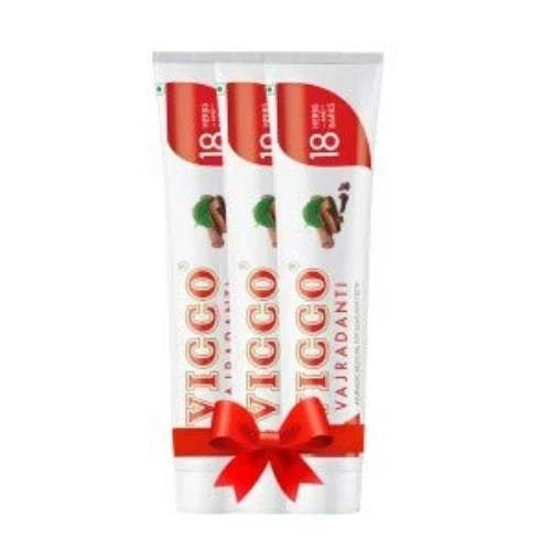 Vicco Vajradanti Ayurvedic Natural Herbal Toothpaste 18 Herbs 200g (Pack of 3)