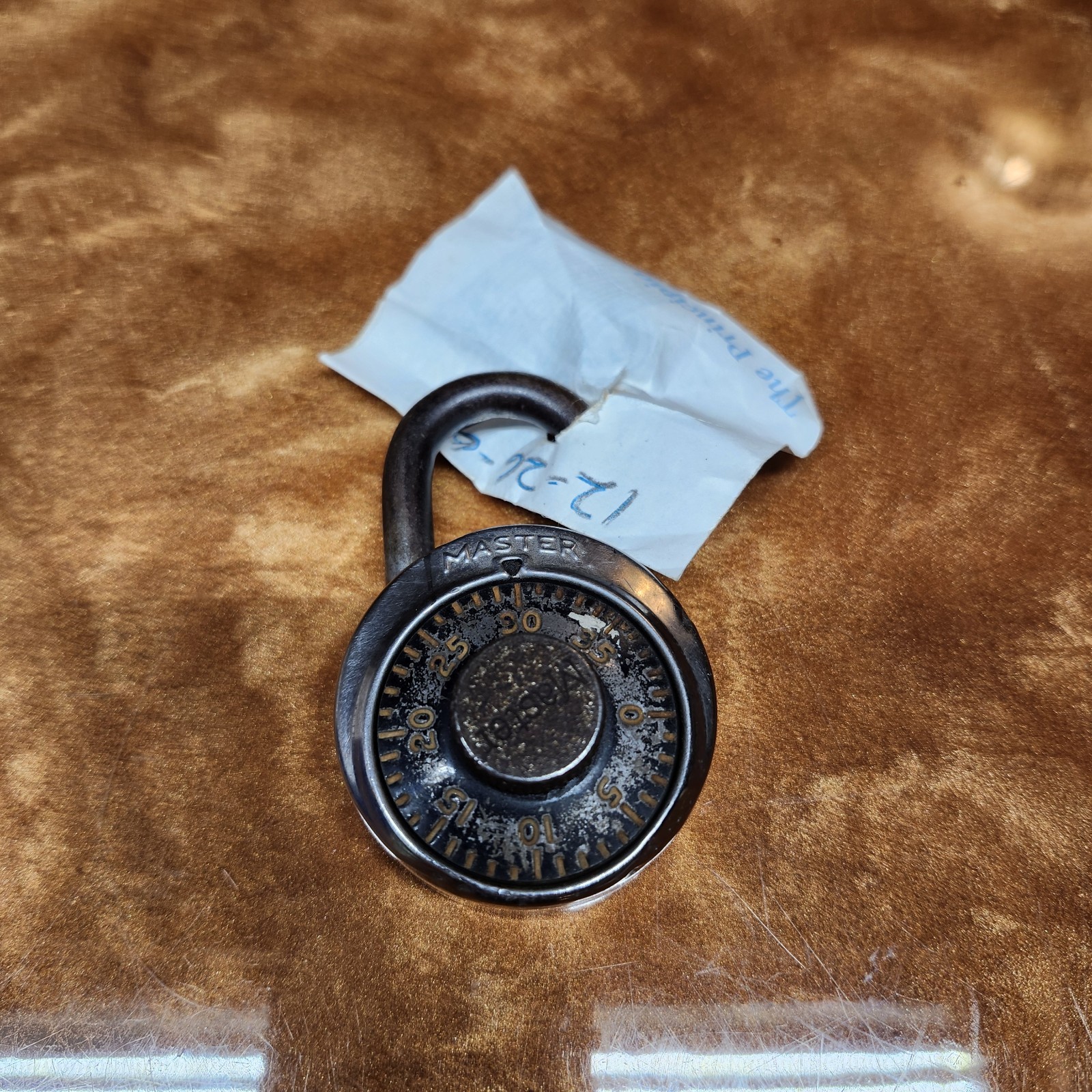 Vintage 1950s Master Lock Combination Padlock School Locker Tested Works