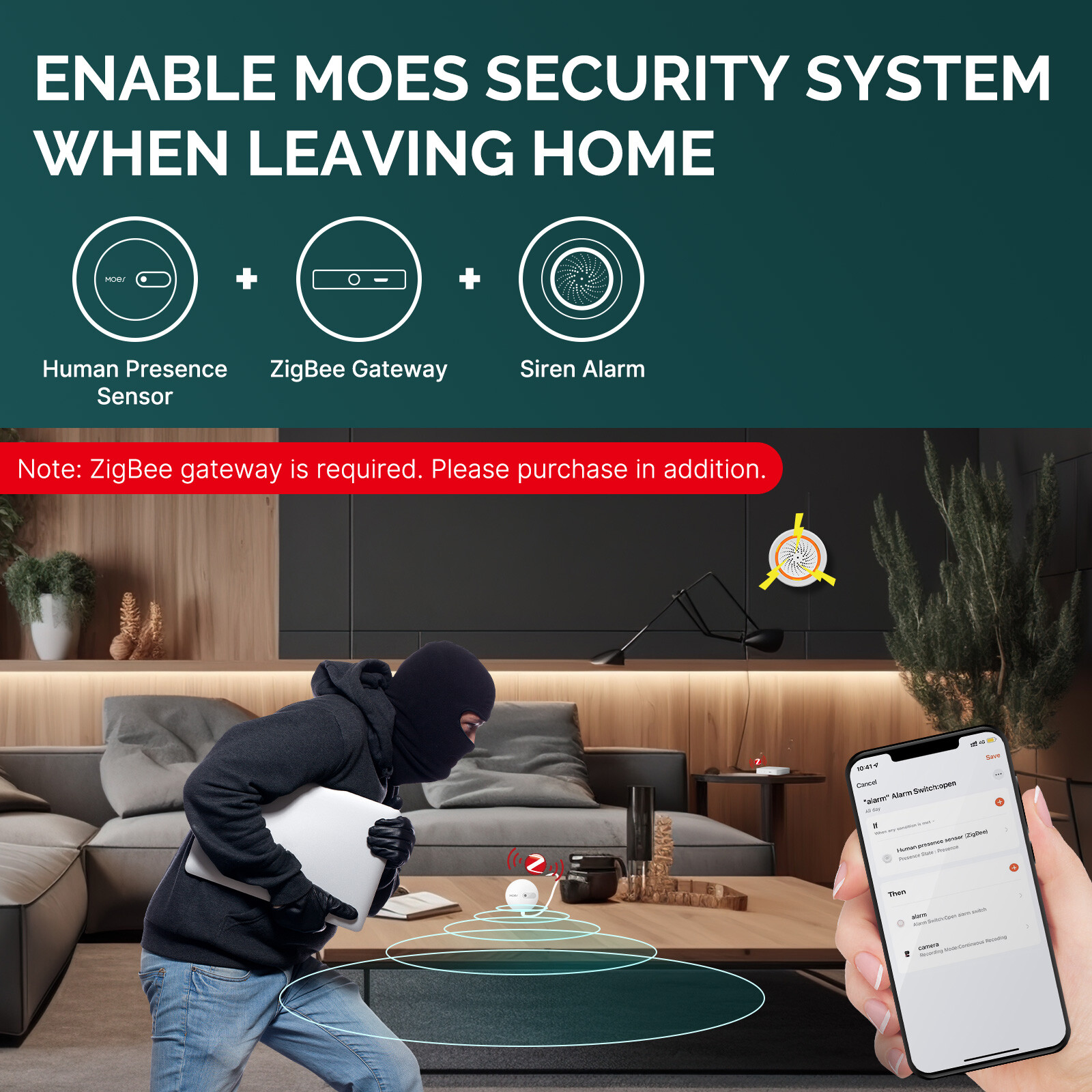 MOES Zigbee Human Presence Sensor Radar Wave Detector Human body Exists Sensor