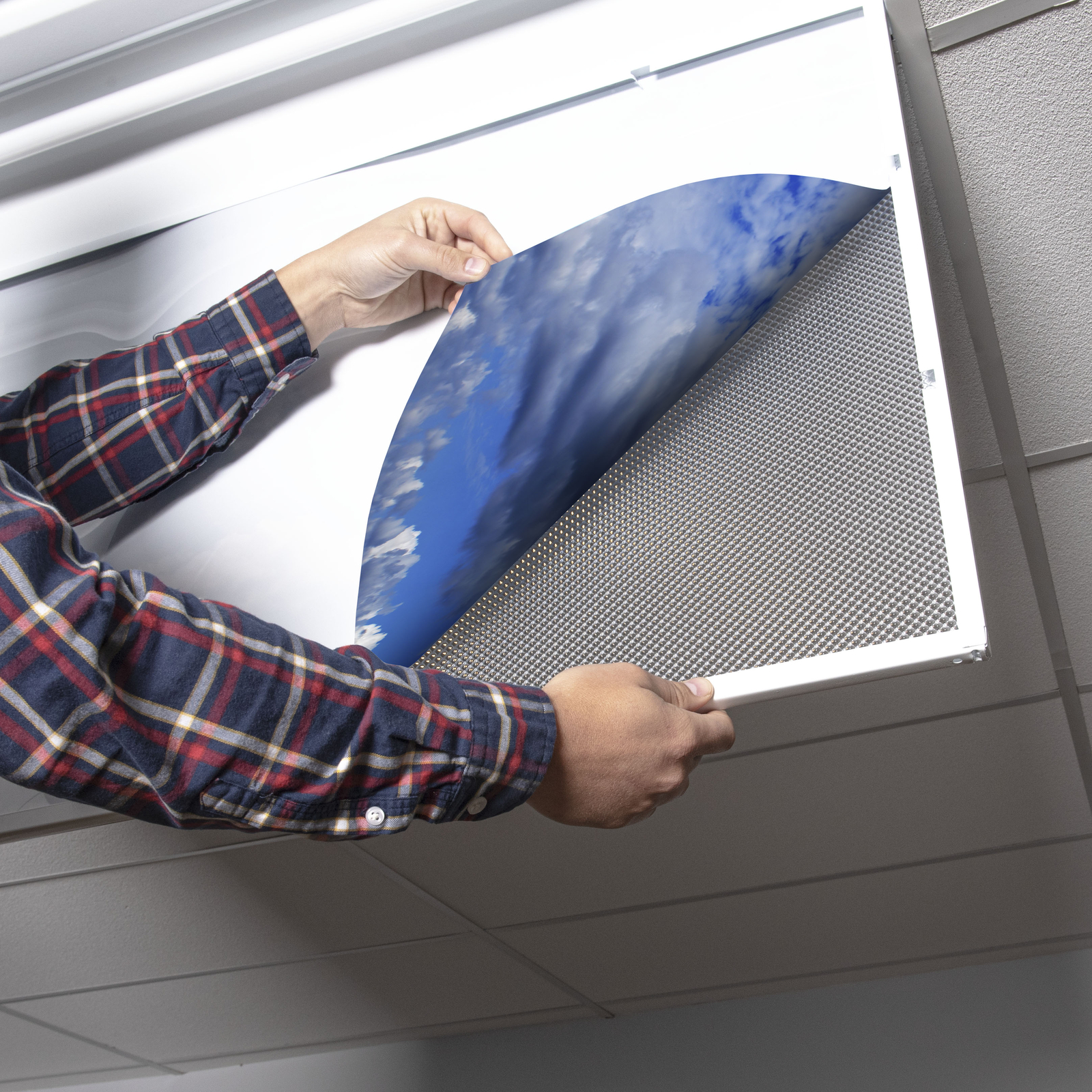Octo Lights - Fluorescent Light Covers - School, Office, Home - Cloud - 007