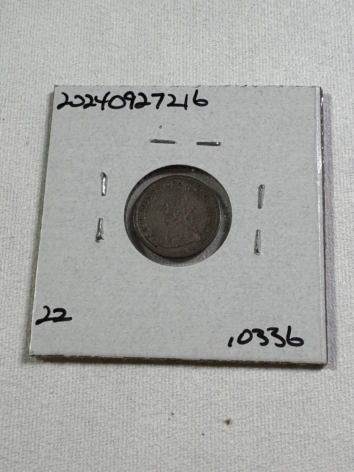 1916 Canada 5 Cents Small Silver Coin Cleaned