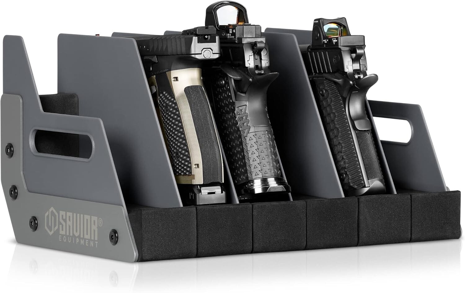 Savior Equipment Gun Pistol Revolver Firearm Handgun Rack Stand 6 slot Safe