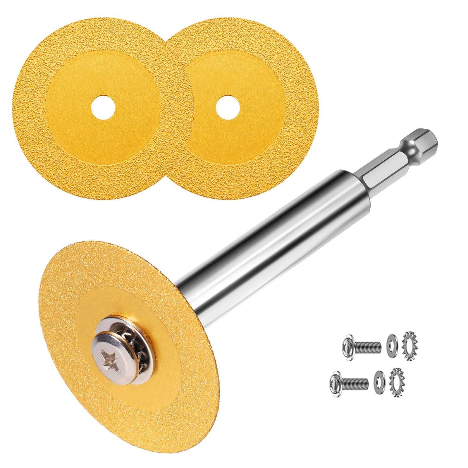 2PCS Diamond Cutting Blade Wheel with 1/4" Hex Shank for PVC Pipe Cutter,Mini...