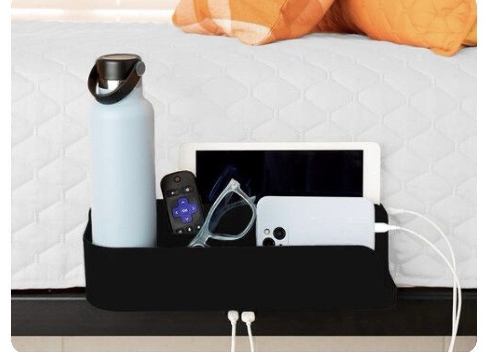 Bedside Perch Space Saving USB A & C Charging Ports 6 FT Cord Gray New In Box