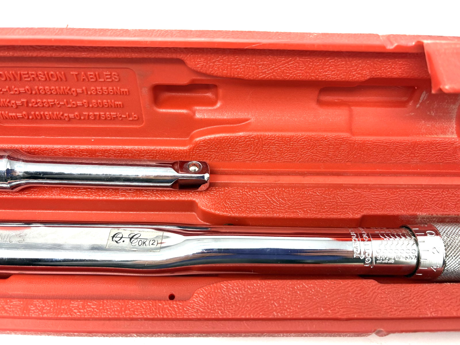 MIT Mechanics Torque Wrench 1/2" With Case Tool Mechanic