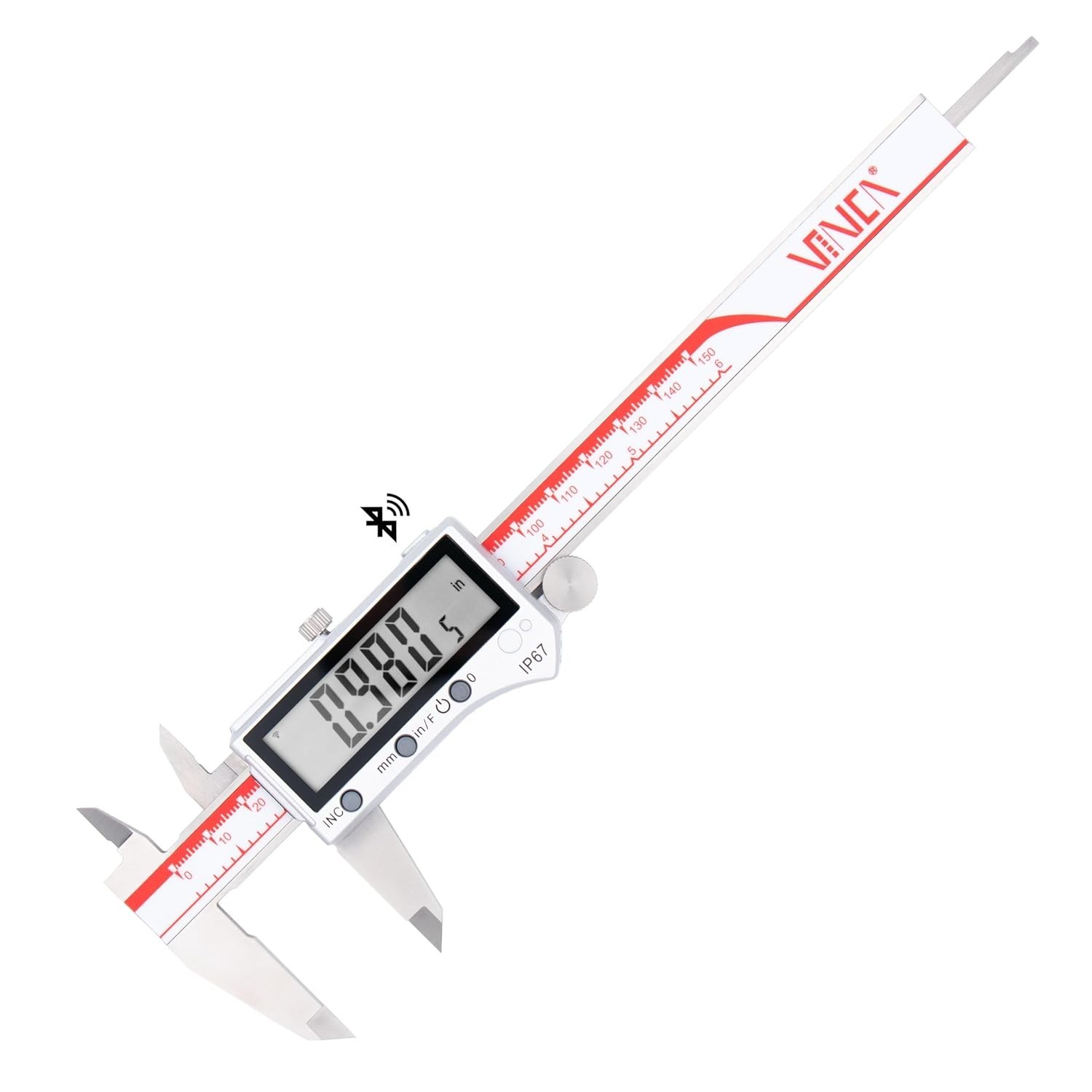 Precision Bluetooth Caliper, Inch/Metric/Fraction Conversion